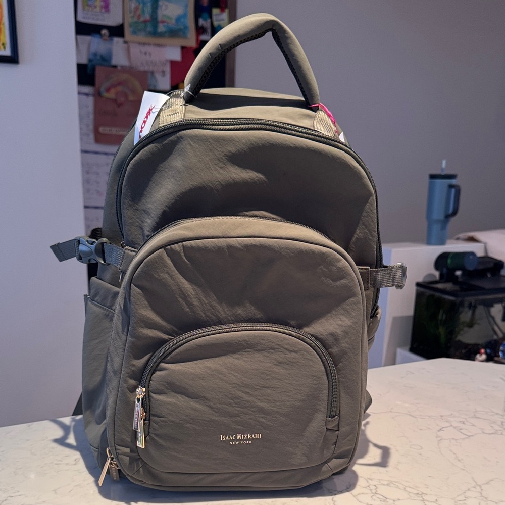 Isaac Mizrahi Olive Green Backpack